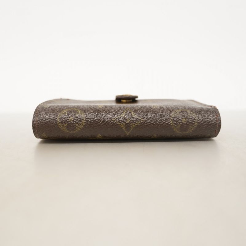 Louis Vuitton Wallet Monogram Porte Monnaie Viennois M61663 Brown Ladies
