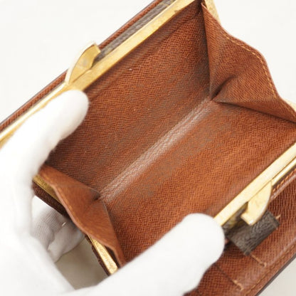 Louis Vuitton Wallet Monogram Porte Monnaie Viennois M61663 Brown Ladies