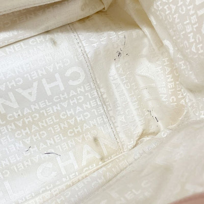 Chanel Tote Bag Marshmallow Canvas White Pink Gold Hardware Women's
