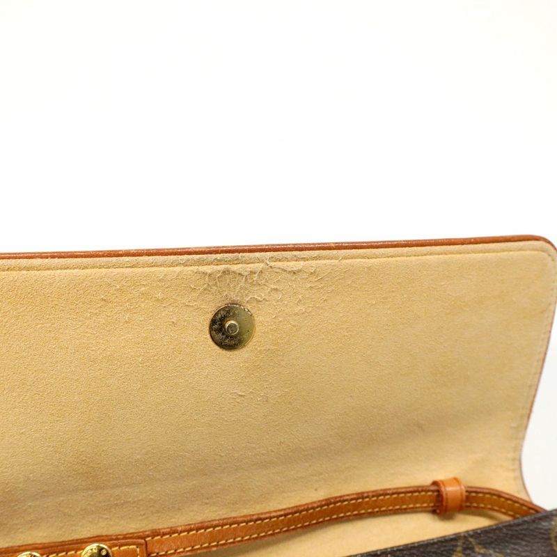 Louis Vuitton Shoulder Bag Monogram Pochette Twin GM M51852 Brown Ladies