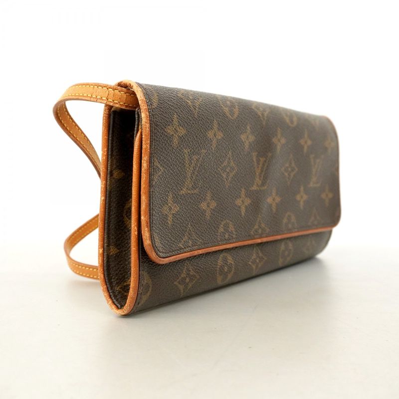 Louis Vuitton Shoulder Bag Monogram Pochette Twin GM M51852 Brown Ladies