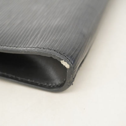 Louis Vuitton Epi Noir Black Clutch Bag Men Women Unisex