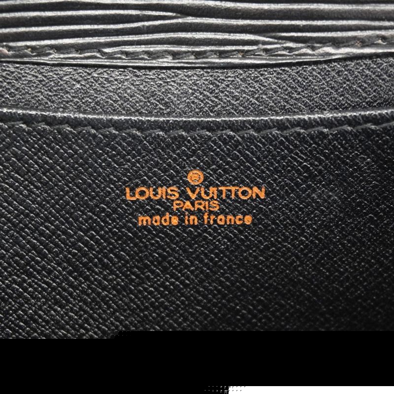 Louis Vuitton Epi Noir Black Clutch Bag Men Women Unisex