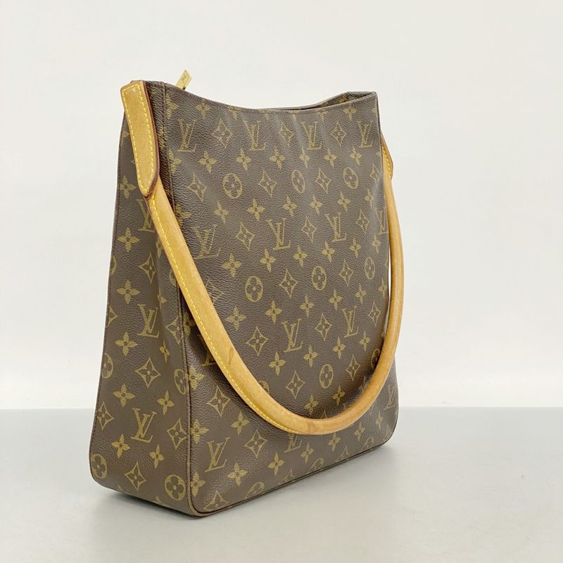 Louis Vuitton Shoulder Bag Monogram Looping GM M51145 Brown Ladies