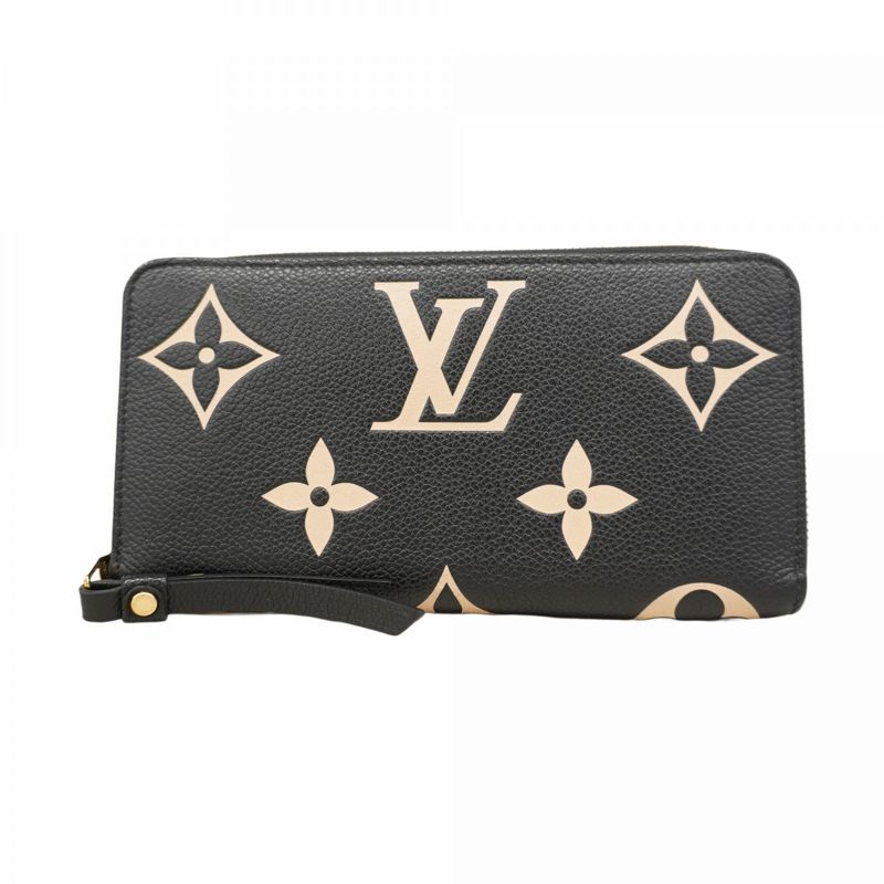 Louis Vuitton Long Wallet Monogram/empreinte Bicolor Zippy Wallet M80481 Black