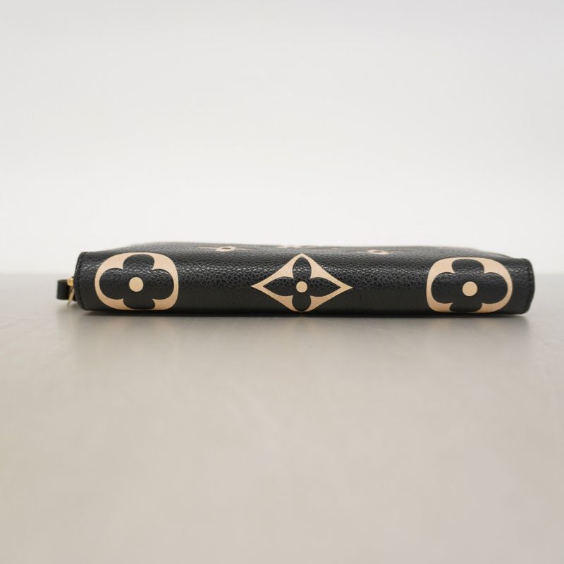 Louis Vuitton Long Wallet Monogram/empreinte Bicolor Zippy Wallet M80481 Black