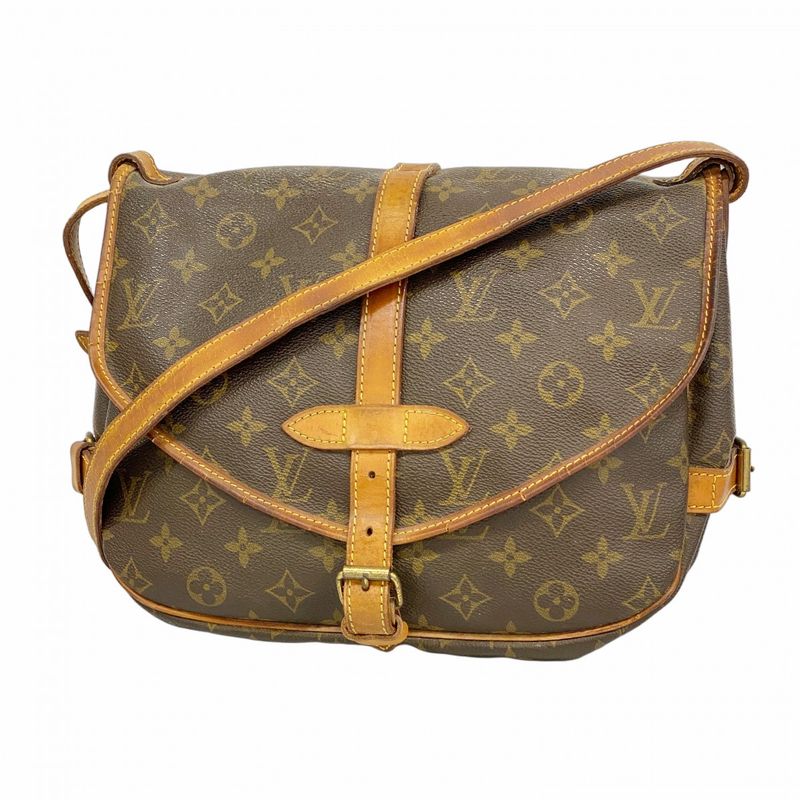 Louis Vuitton Shoulder Bag Monogram Saumur 30 M42256 Brown Ladies