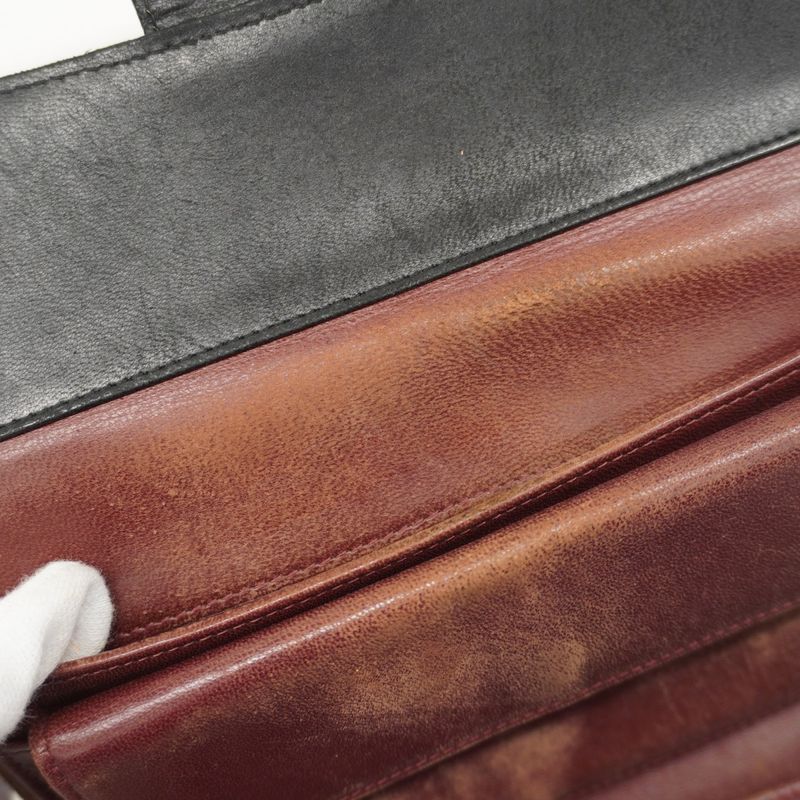 Chanel Trifold Long Wallet Matelasse Lambskin Black Silver Hardware Women