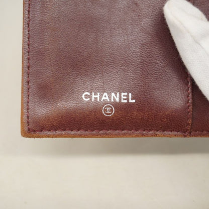 Chanel Trifold Long Wallet Matelasse Lambskin Black Silver Hardware Women