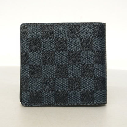 Louis Vuitton Wallet Damier Cobalt Portefeuille Marco N63213 Navy Black Men's
