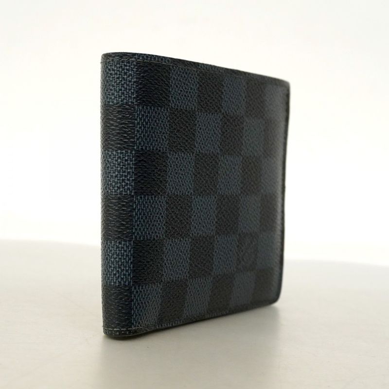 Louis Vuitton Wallet Damier Cobalt Portefeuille Marco N63213 Navy Black Men's