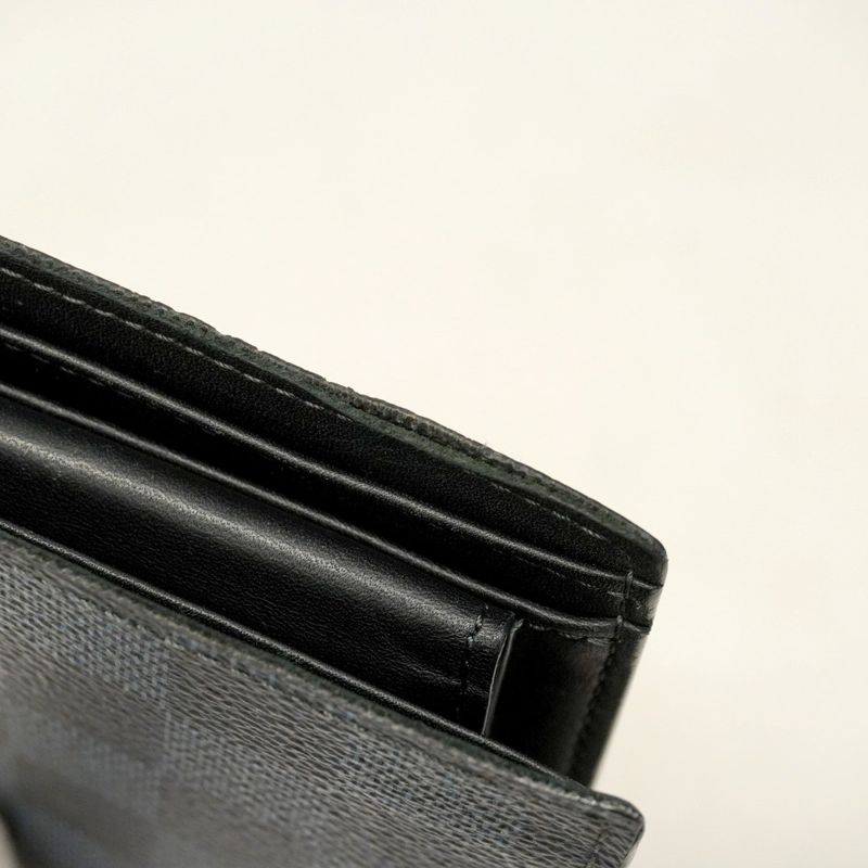 Louis Vuitton Wallet Damier Cobalt Portefeuille Marco N63213 Navy Black Men's