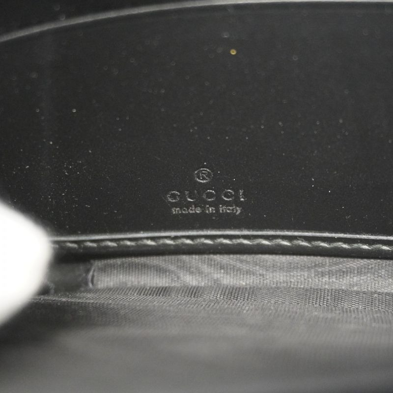 Guccissima 409342 Leather Black Gold Hardware Women Long Wallet