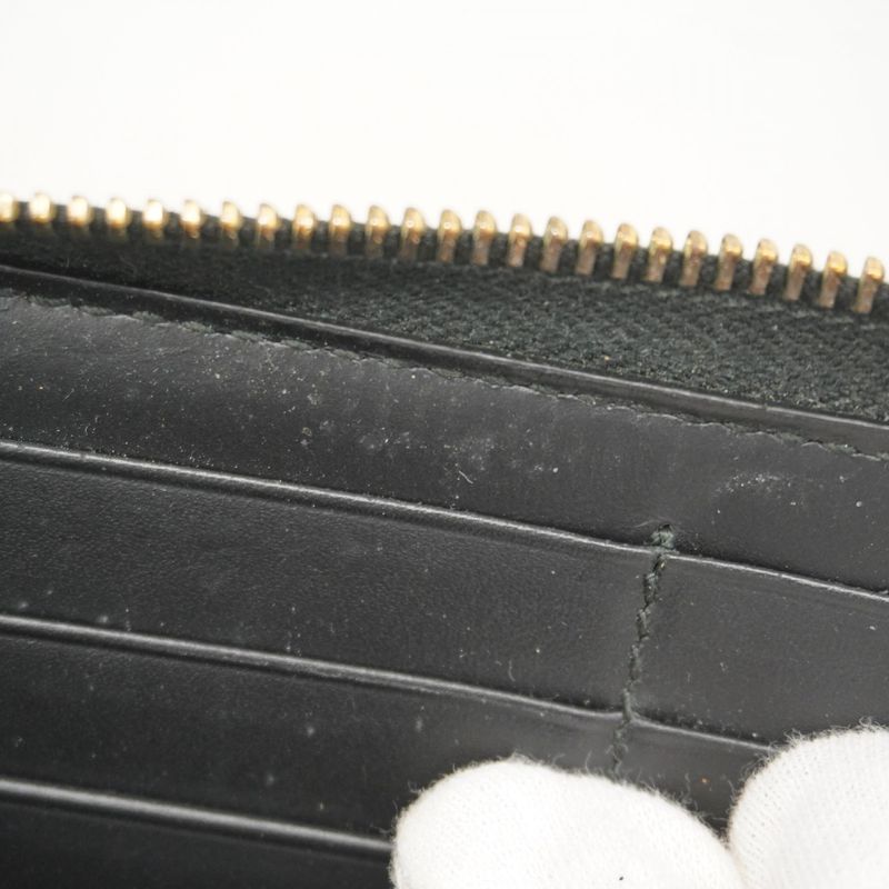 Guccissima 409342 Leather Black Gold Hardware Women Long Wallet