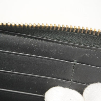 Guccissima 409342 Leather Black Gold Hardware Women Long Wallet