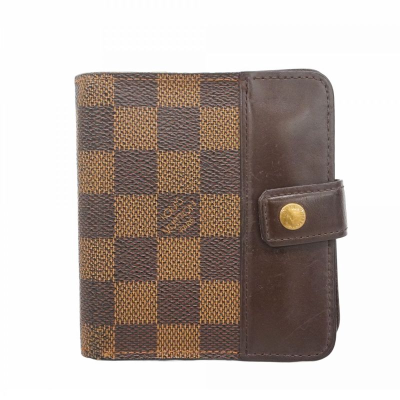 Louis Vuitton Wallet Damier Compact Zip N61668 Ebene Womens