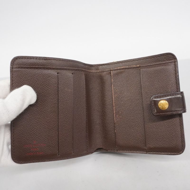 Louis Vuitton Wallet Damier Compact Zip N61668 Ebene Womens