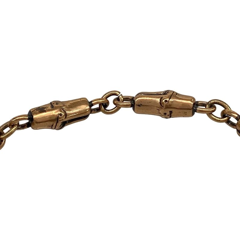 Gucci Handbag GG Pattern 129423 Black And Pink Bamboo Chain