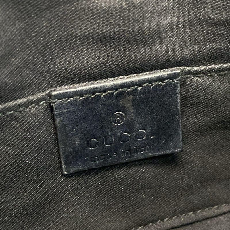 Gucci Handbag GG Pattern 129423 Black And Pink Bamboo Chain