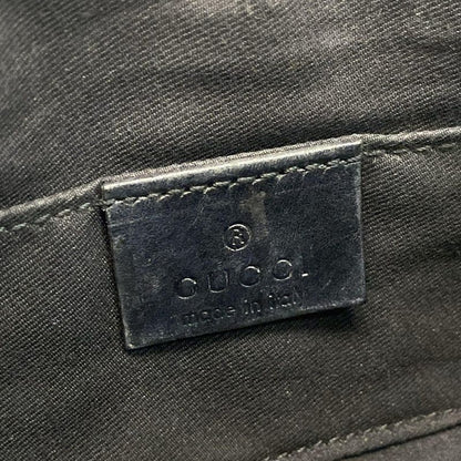 Gucci Handbag GG Pattern 129423 Black And Pink Bamboo Chain