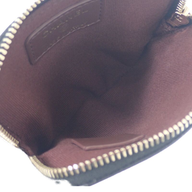 Chanel Classic Zip Coin Purse Ap2061 Coin Case Caviar Skin Black Gold Hardware