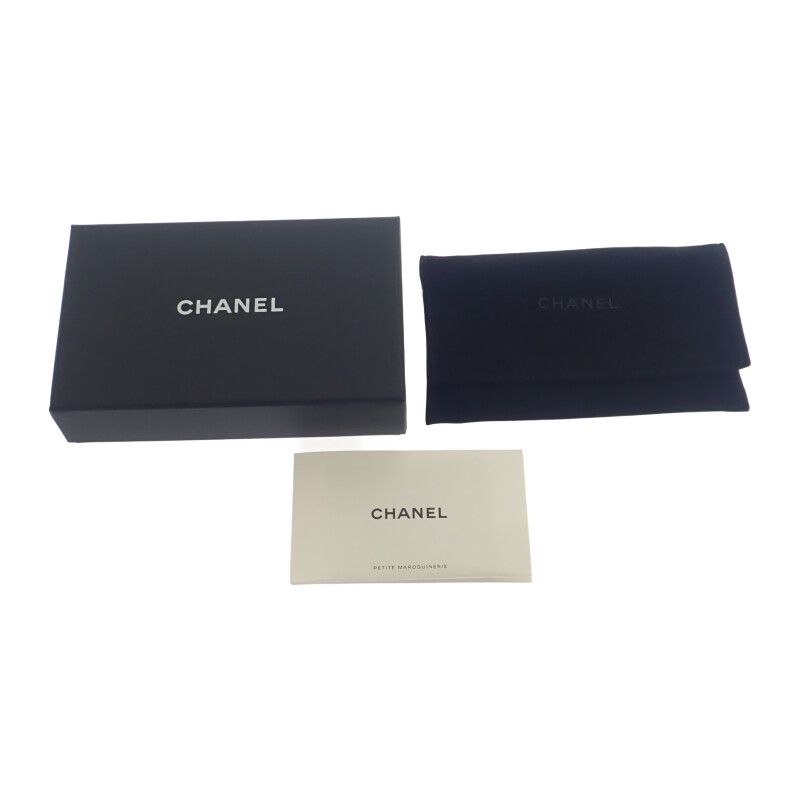 Chanel Key Ring Ap0221 B10583 Coin Case Caviar Skin Black Gold Hardware Ladies