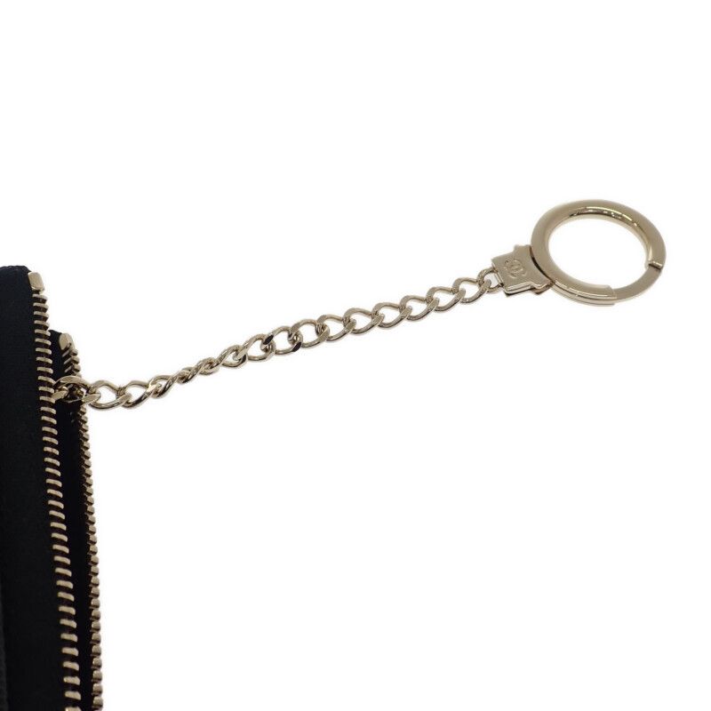 Chanel Key Ring Ap0221 B10583 Coin Case Caviar Skin Black Gold Hardware Ladies