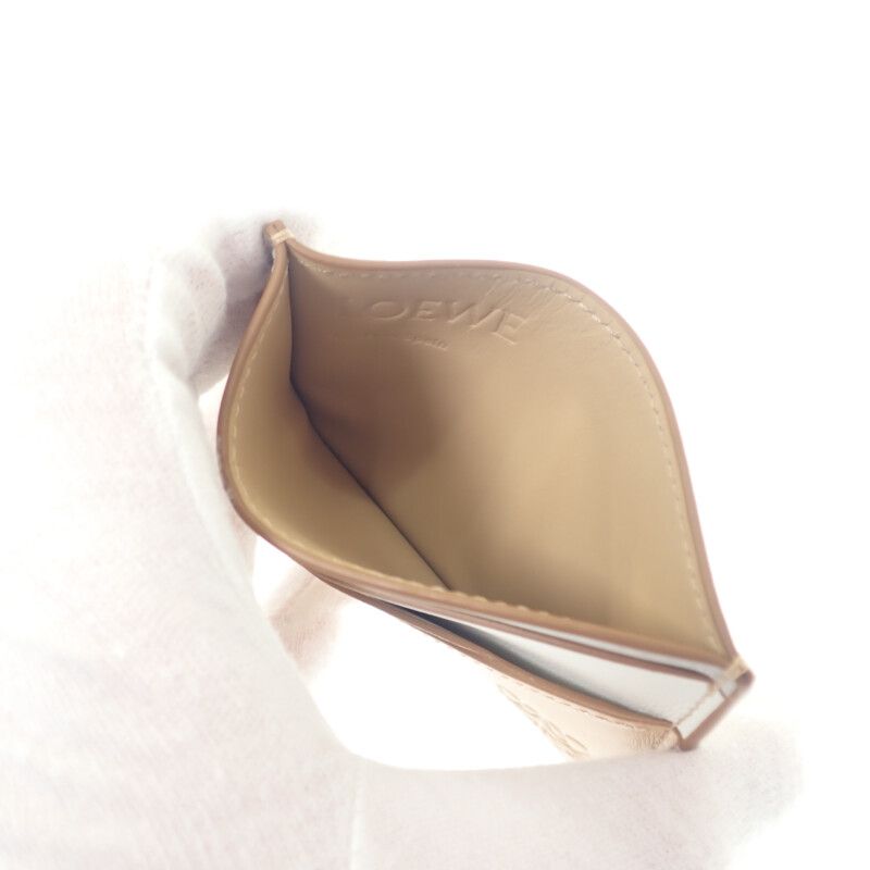 Loewe Puzzle Plain C510q77x06 Card Case Periodicals Business Card Holder Calf