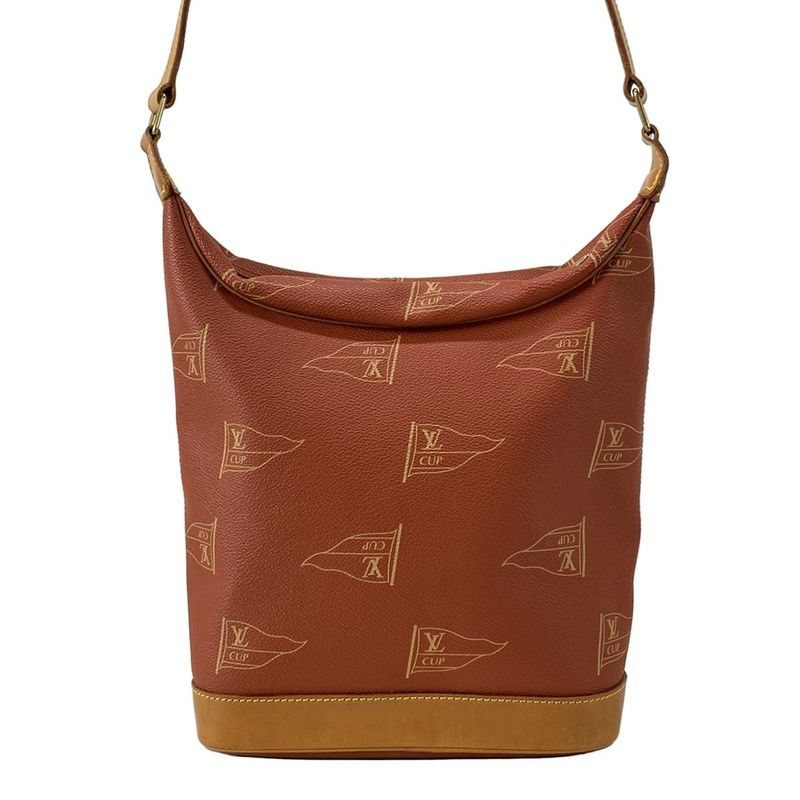 Louis Vuitton Shoulder Bag Louis Vuitton Cup Le Touquet M80027 Avogany Leather
