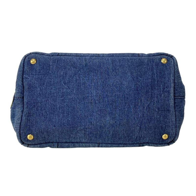 Prada Tote Bag Canapa B1877b Navy