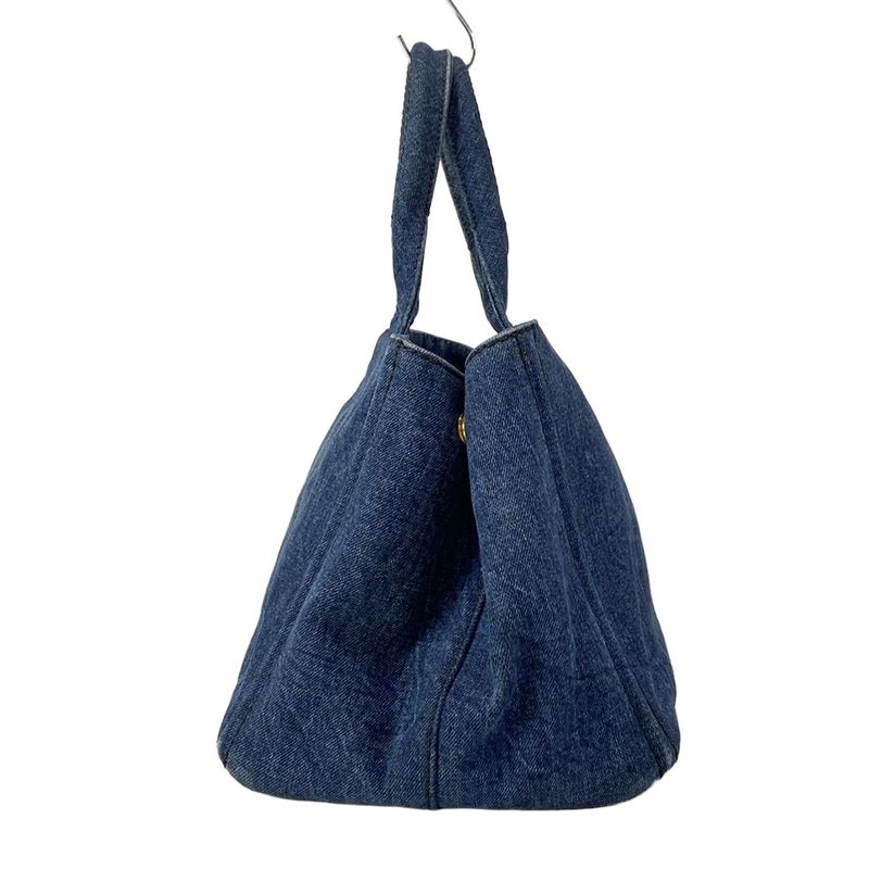 Prada Tote Bag Canapa B1877b Navy