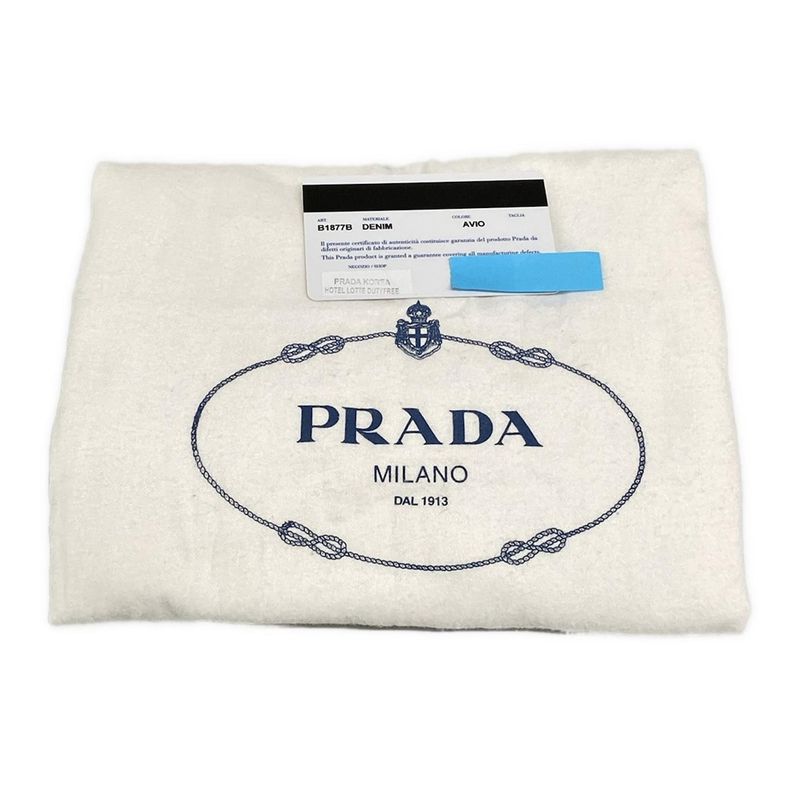 Prada Tote Bag Canapa B1877b Navy