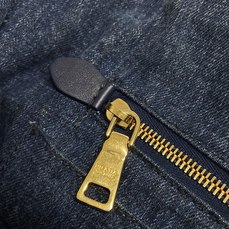 Prada Tote Bag Canapa B1877b Navy