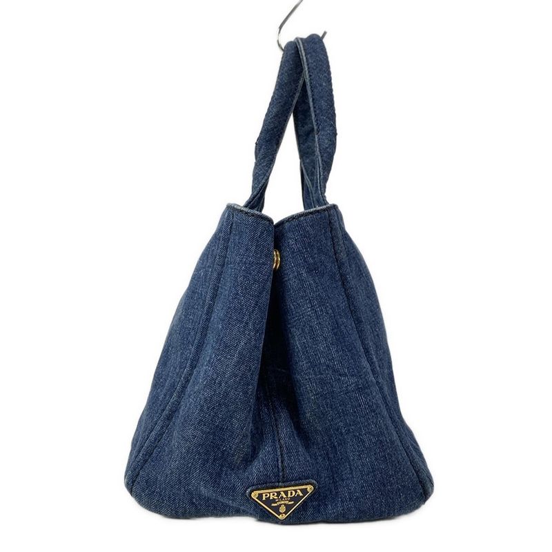 Prada Tote Bag Canapa B1877b Navy