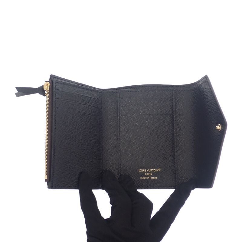 Louis Vuitton Portefeuille Victorine M81557 Trifold Wallet Monogram Reverse