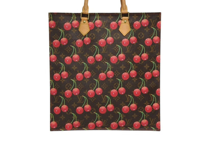 Louis Vuitton Monogram Cherry Sac Plat Tote Bag Brown Takashi Murakami Summer — view 3