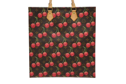 Louis Vuitton Monogram Cherry Sac Plat Tote Bag Brown Takashi Murakami Summer — view 2