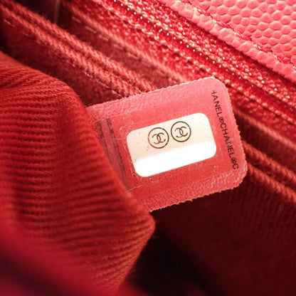 Chanel Coco Handle XS A92990 Shoulder Bag Handbag Caviar Skin Red Gold Hardware