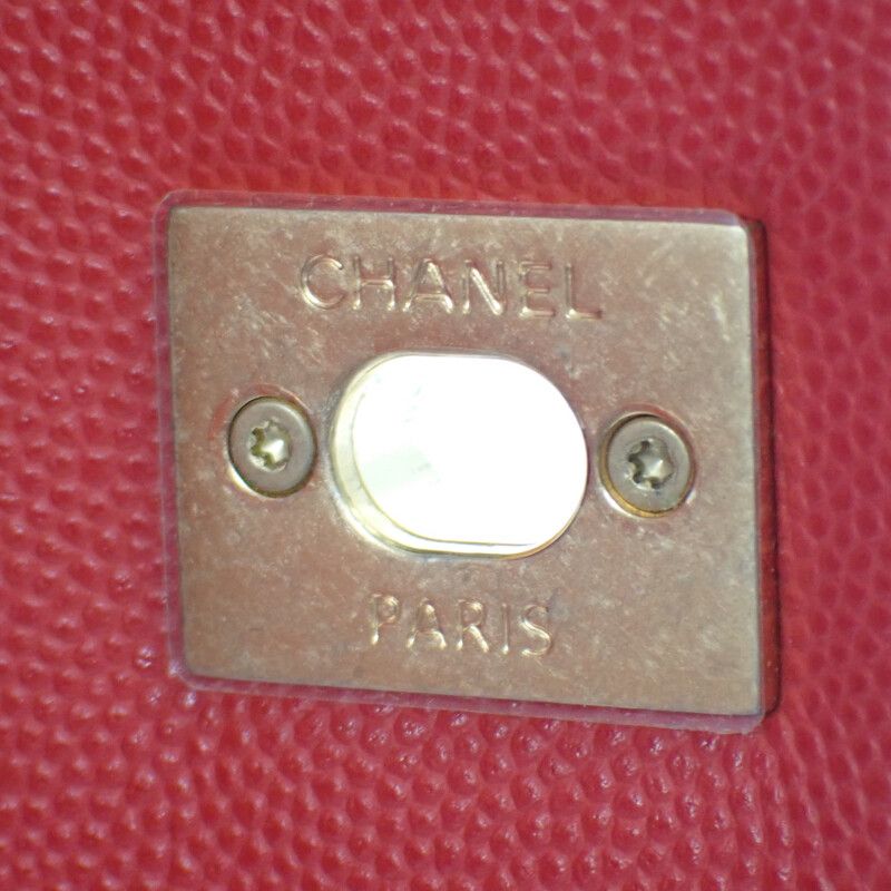 Chanel Coco Handle XS A92990 Shoulder Bag Handbag Caviar Skin Red Gold Hardware