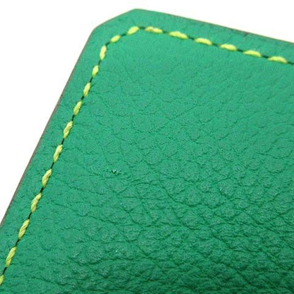 Hermes City 4CC Card Case Evercolor Colorblock Blue Royale Lime Mint U Engraved