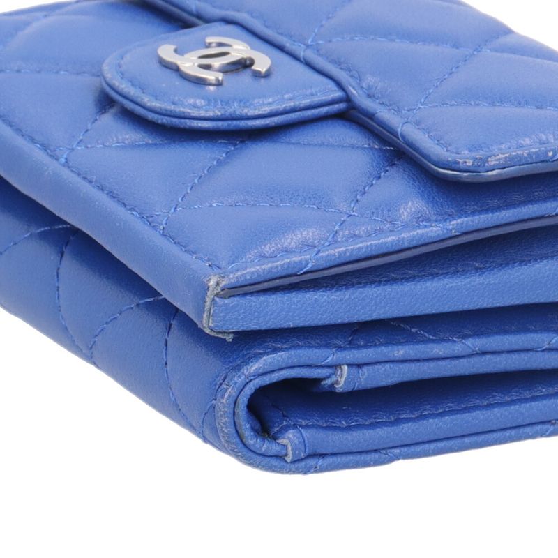 Chanel Matelasse Trifold Wallet Lambskin Ladies Chanel Preowned