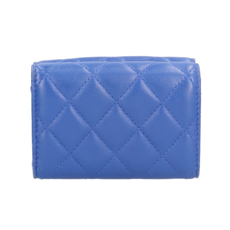 Chanel Matelasse Trifold Wallet Lambskin Ladies Chanel Preowned