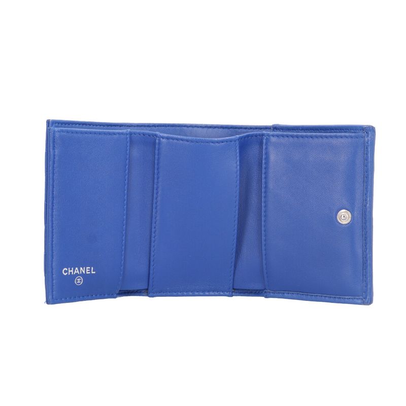 Chanel Matelasse Trifold Wallet Lambskin Ladies Chanel Preowned
