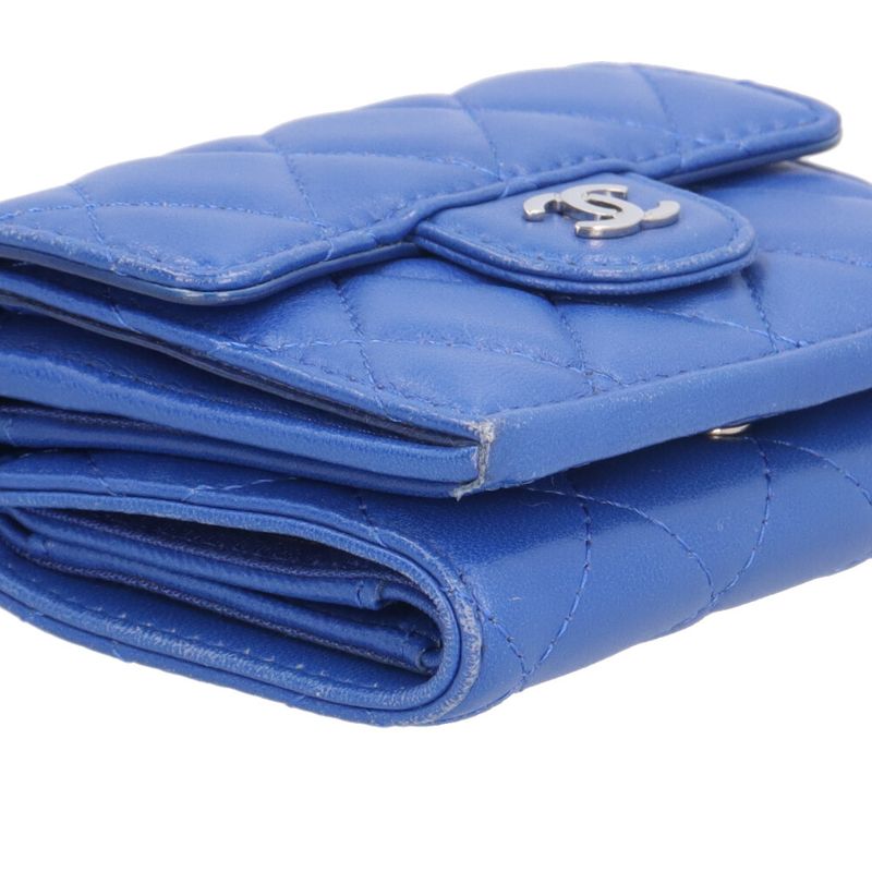 Chanel Matelasse Trifold Wallet Lambskin Ladies Chanel Preowned