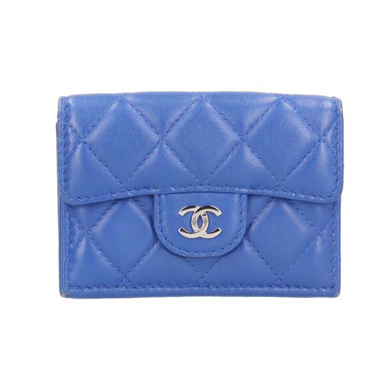 Chanel Matelasse Trifold Wallet Lambskin Ladies Chanel Preowned