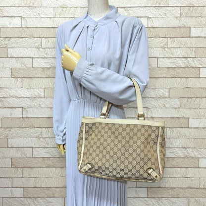 Gucci Abby Tote Bag GG Canvas 170004 Beige Ladies Gucci Preowned Gucci