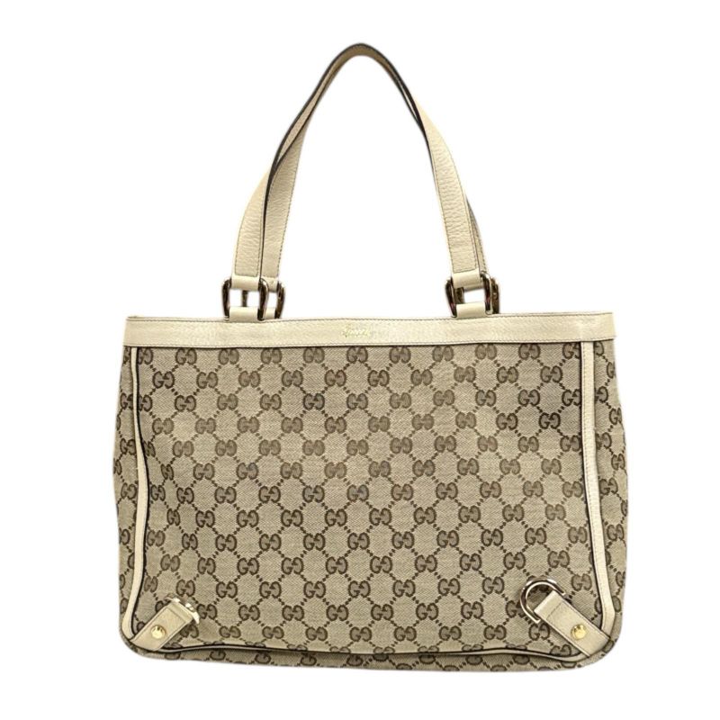 Gucci Abby Tote Bag GG Canvas 170004 Beige Ladies Gucci Preowned Gucci