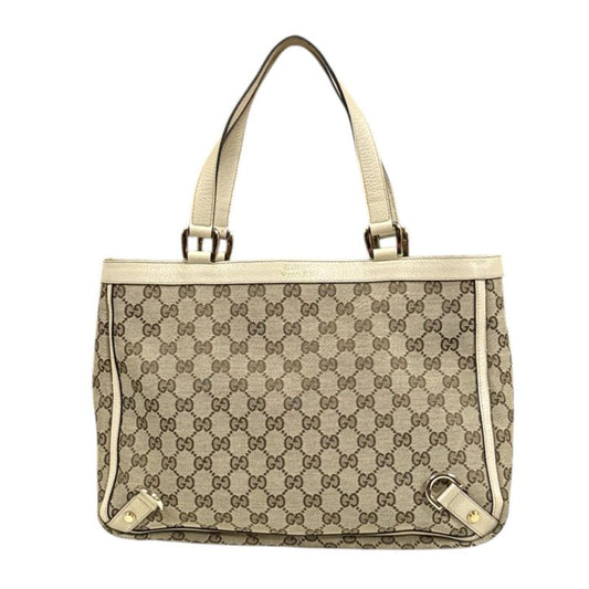 Gucci Abby Tote Bag GG Canvas 170004 Beige Ladies Gucci Preowned Gucci