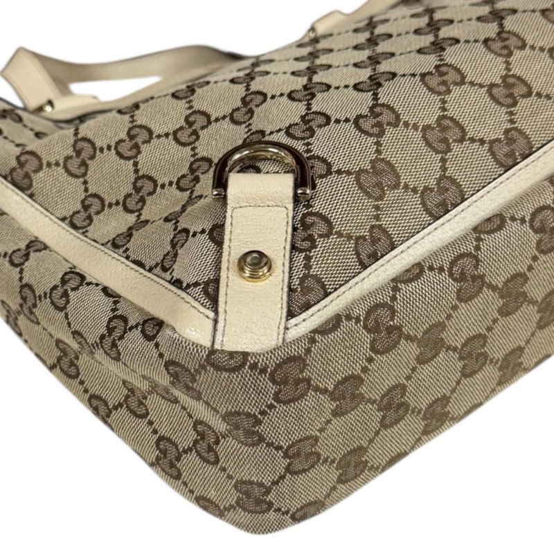 Gucci Abby Tote Bag GG Canvas 170004 Beige Ladies Gucci Preowned Gucci