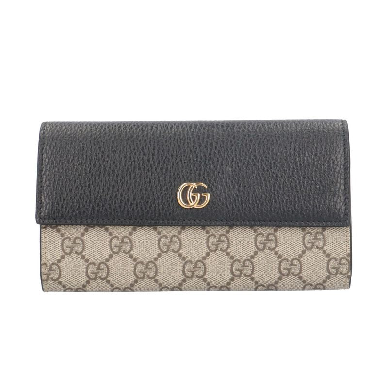 Gucci Continental Wallet GG Supreme Long Wallet GG Supreme Canvas 456116 Ladies